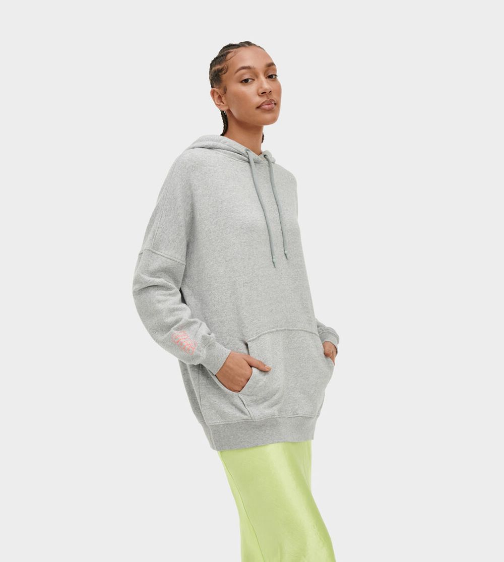 Ugg Simone Boyfriend - Womens Hoodie - Grey - NZ (9326FAIKB)